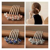 Gambar Sirkam Hiasan Sanggul Kupu-kupu Kristal Aksesoris Rambut Wedding S109 - Silver - Blue dari Star Gallery undefined 1 Tokopedia