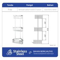 Gambar IF351-2 Stainless Steel Rak Sabun Tembok dari Frap Sanitary Ware Indonesia undefined 3 Tokopedia