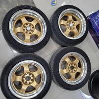 Gambar velg mobil bekas work meister R16 lebar 7/8,5 baut 4×100/114 +ban dari cinereracing undefined 1 Tokopedia