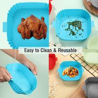 Gambar Air Fryer Silicone Pot Kotak Squere Oven Food Grade Tahan Panas - Abu-abu dari Cipta Wholesale undefined 4 Tokopedia