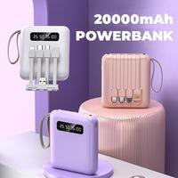 Gambar Power Bank 20000mAh with 4IN1 Kabel Data Real Capacity Mini Portable - Ungu dari @accsesosiesstore undefined 3 Tokopedia