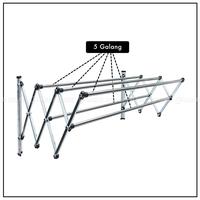 Gambar Jemuran Baju Dinding Lipat 100 cm PELBOK Stainless Anti Karat 1 Meter dari Multi Store IDN undefined 3 Tokopedia