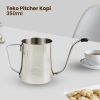 Gambar Teko Kopi Leher Angsa V60 350 ml/ Kettle Gooseneck Drip Coffee V 60 - Black NON TUTUP dari Grande Coffee ID undefined 1 Tokopedia