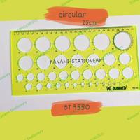 Gambar Penggaris Bentuk Template Ruler Geometric 30 cm Butterfly. - BT 9550 dari Kanami Stationery undefined 2 Tokopedia