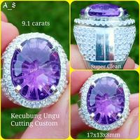Gambar Kecubung Ungu Amethyst Cutting Custom 9.1 crt Ring Perak dari adzkastones undefined 1 Tokopedia