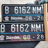 Gambar PLAT Nomer Motor lapis Mika Hitam - Carbon Hitam dari Nokis Plat Nomer undefined 2 Tokopedia
