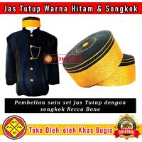Gambar Jas Tutup Hitam Satu Set Songkok Recca Bone Lengkap Size - Jas Size S, Songkok Size 10 dari Tokougi undefined 3 Tokopedia