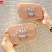 Gambar Tempat Makan We Bare Bears Lucu+Sendok Garpu - MINISO Bento Box 470ml - Ice Bear dari jastipsripilan undefined 4 Tokopedia