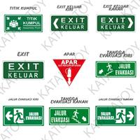 Gambar RAMBU ACRYLIC Jalur Evakuasi / Jalur Exit / Papan Apar Sign Evakuasi - DATAR KANAN dari KATAKATOY undefined 1 Tokopedia