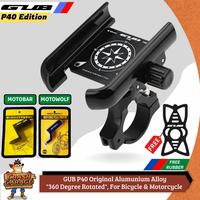 Gambar GUB P40 Holder Hp Sepeda Motor Stang Spion Dudukan Tempat Phone Stand - Holder Gub P40, Hitam dari Crash Garage undefined 1 Tokopedia