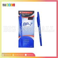 Gambar Pulpen Snowman BP 7, Ballpoint Pen Snowman, Alat Tulis Kantor, Sekolah - Biru dari BigOneMall undefined 4 Tokopedia
