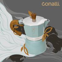 Gambar 3 Cup Mokapot Aluminium 150ml Biru Conalli Moka Pot Wood Coffee Maker dari Conalli undefined 1 Tokopedia