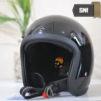 Gambar HELM RETRO SLIMHEAD LUBRO TX500 SNI (MR HELM) - BLACK DOFF dari MR HELM_NEW undefined 1 Tokopedia