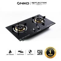 Gambar Kompor Gas 2 Tungku Kaca - Niko Reflection Black 2.0 dari Niko Indonesia undefined 2 Tokopedia