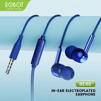 Gambar Headset Robot RE40 Headset Wired Earphone Full Electroplated Original - Biru dari Shopedia Bandung undefined 2 Tokopedia