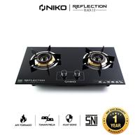 Gambar Kompor Gas 2 Tungku Kaca - Niko Reflection Black 2.0 dari Niko Indonesia undefined 3 Tokopedia