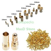 Gambar konektor conector banana 2-8mm gold bullet plug baterai lipo esc motor - 4 mm dari MasD Hobby undefined 1 Tokopedia
