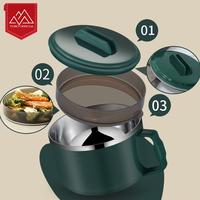 Gambar JAPANESE NOODLES BOWL KOTAK MAKAN MANGKOK LUNCH BOX STAINLESS 1500ML - Hijau dari Toso Mart undefined 4 Tokopedia