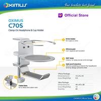 Gambar Headphone Hanger Glass Cup Holder Deskmount Jepit Meja OXIMUS C70S dari Oximus Indonesia undefined 1 Tokopedia