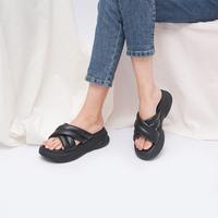Gambar Sarasara NAGITA Sandal Slop Selop Kasual Silang Wedges Wanita Terbaru - black, 36 dari Alesa 01 undefined 3 Tokopedia
