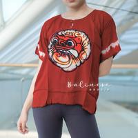 Gambar Baju Barong Bahan Cotton Tebal - Biru Teal, XXL dari Bali Grosir Store undefined 5 Tokopedia
