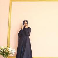 Gambar Gamis Safira dress katun ima toyobo kombinasi warna list hitam dari Winnie Collection undefined 3 Tokopedia