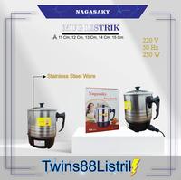 Gambar NAGASAKY Mug Listrik / Pemanas Air Listrik Stainless Steel Ware - 13 cm dari Twins88listrik undefined 1 Tokopedia