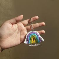 Gambar Rainbow keychain rajut/ gantungan kunci pelangi rajut - Rainbow pink, tali rajut dari Tedzukurida Amigurumi undefined 5 Tokopedia
