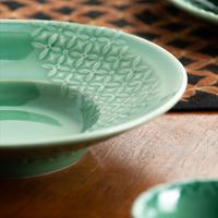 Gambar Soup/Dessert Bowl/ Mangkuk Sup/Makan Jenggala Batik Kawung 27cm Toska dari Jenggala Keramik Bali undefined 4 Tokopedia
