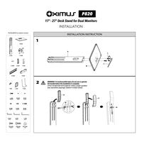 Gambar Bracket Desk Stand Meja Dual Monitor Naik Turun 17" - 27" Oximus P820 dari Oximus Indonesia undefined 4 Tokopedia