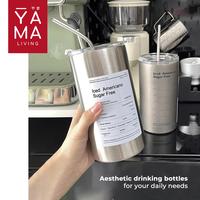Gambar YAMA DENJI Stainless Tumblr Cofee Tea 360ml 600ml Botol Minum Teh Kopi - Silver 360ml dari Yama Living undefined 3 Tokopedia