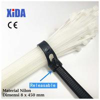 Gambar JN Kabel Ties Cable Organizer Releasable Reusable 8 x 450 mm 100pcs dari Gemilang Kompu Solusindo undefined 1 Tokopedia