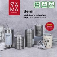 Gambar YAMA DENJI Stainless Tumblr Cofee Tea 360ml 600ml Botol Minum Teh Kopi - Silver 360ml dari Yama Living undefined 2 Tokopedia