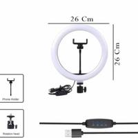Gambar Tripot stand light ring set lengkap 26cm alat live streaming dari Suningstore undefined 3 Tokopedia