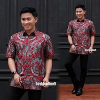 Gambar Kemeja Batik Pria Lengan Pendek Murah Grosir Menerima seragam - Hem G abu, XL dari Al - Rafaeyza Collection undefined 5 Tokopedia