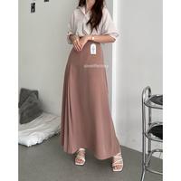 Gambar Bailey Skirt 8862 - Polyester Skirt Anti Kusut - Korean Loose Skirt - Khaki dari Dee Stuff. undefined 5 Tokopedia