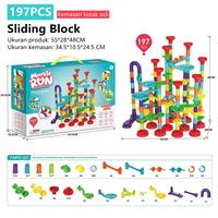 Gambar Mainan Edukasi Anak DIY Marble Run Building Blocks / 3D Maze Ball - 76pcs dari Olive Tree Indonesia undefined 2 Tokopedia