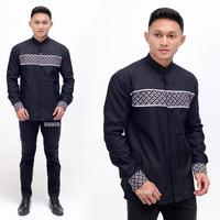 Gambar Baju koko pria lengan panjang terbaru putih Koko hadroh muslim modern - Putih, M dari YAMA COLECTION undefined 3 Tokopedia
