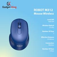 Gambar Robot M312 Mouse Wireless Optical 2.4G Laptop Komputer PC - Biru dari Gadget King Store undefined 1 Tokopedia