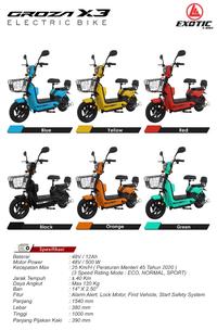 Gambar Sepeda Listrik Exotic Groza X3 / Elektrik Bike / E-Bike - Orange dari Esclau shop undefined 5 Tokopedia