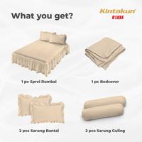 Gambar Bed Cover Set 160 Queen Flower Kintakun Dluxe Kirana Microfiber 39cm Sarung Bantal Guling [KAMAR RUMAHKU] - Kusuma dari Kamar Rumahku undefined 5 Tokopedia