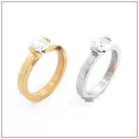 Gambar Cincin Wanita Berlian Moissanite Sertifikat Titanium Gold Ring - SILVER dari Central Grosir Gemstone undefined 5 Tokopedia
