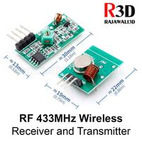 Gambar Wireless Receiver Transmitter Module RF 433MHz 5V For Arduino dari Rajawali3D undefined 3 Tokopedia