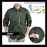 Gambar Bisa SATUAN Kemeja Lapangan BUMN BNI PDL CUSTOM Outdoor Baju PdL PT - polosan, PUTIH dari anvfashionseragamku undefined 3 Tokopedia
