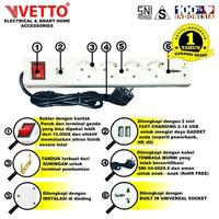 Gambar VETTO Stop Kontak V8206/5M 2xUSB - 6 Lubang 5 Meter USB SNI dari Vetto Indonesia undefined 2 Tokopedia