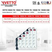 Gambar VETTO Stop Kontak V8206/5M 2xUSB - 6 Lubang 5 Meter USB SNI dari Vetto Indonesia undefined 4 Tokopedia