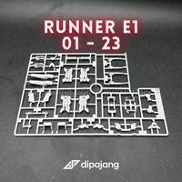 Gambar RG Unicorn Gundam Part | Runner E1 | 1-23 | Bandai - 7 dari Layak Pajang ID undefined 1 Tokopedia