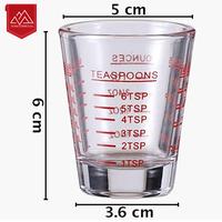 Gambar ESPRESSO SHOT GLASS GELAS UKUR KOPI SLOKI ONE SHOT 30ML 4 MEASURING - BLACK LINE dari Toso Mart undefined 3 Tokopedia
