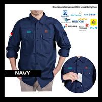 Gambar Bisa SATUAN Kemeja Lapangan BUMN BNI PDL CUSTOM Outdoor Baju PdL PT - polosan, PUTIH dari anvfashionseragamku undefined 1 Tokopedia