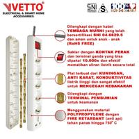 Gambar VETTO Stop Kontak V8206/5M TB - 6 Lubang 5 Meter Universal SNI Kabel Saklar dari Vetto Indonesia undefined 3 Tokopedia